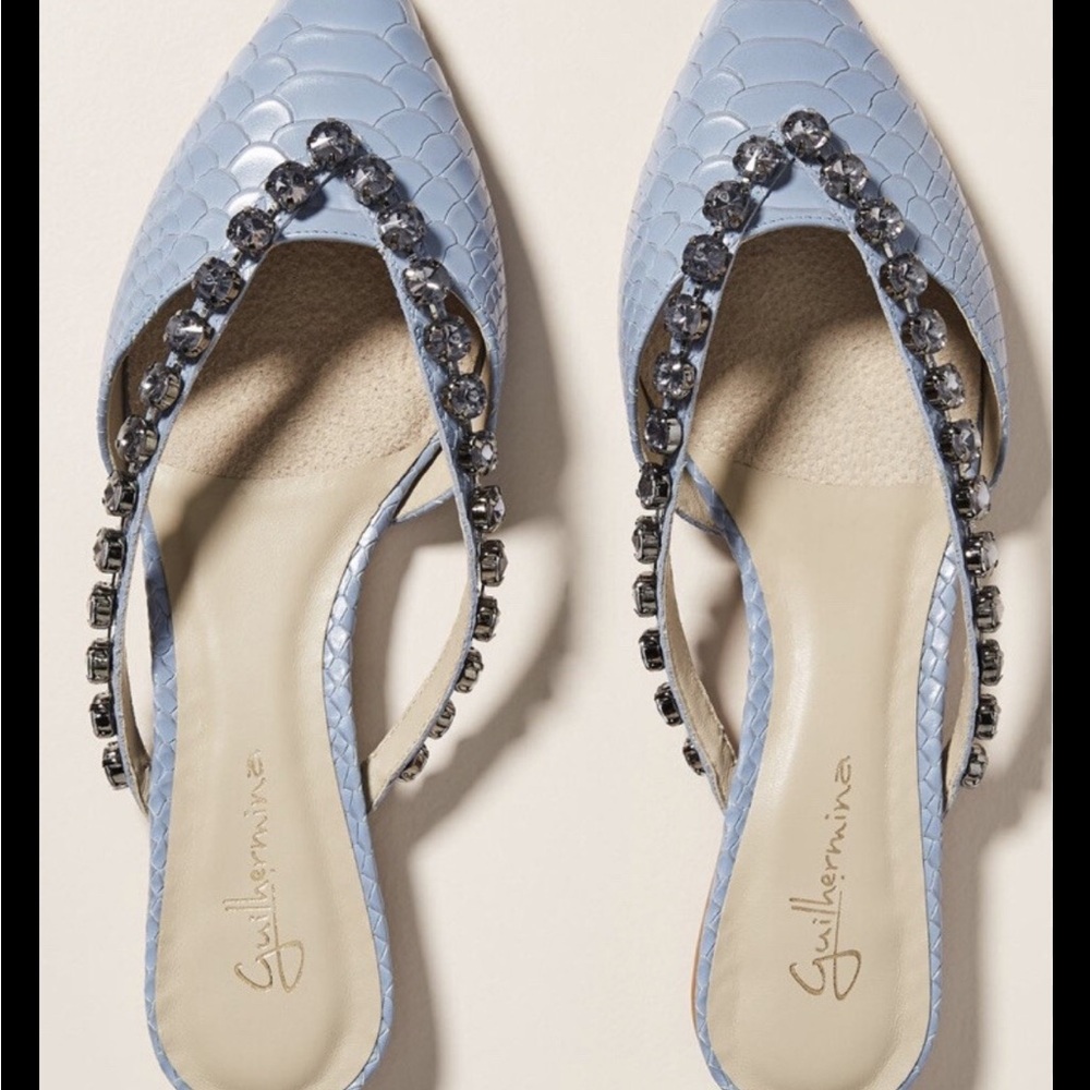 Anthropologie Guilhermina Embellished Women's Slides